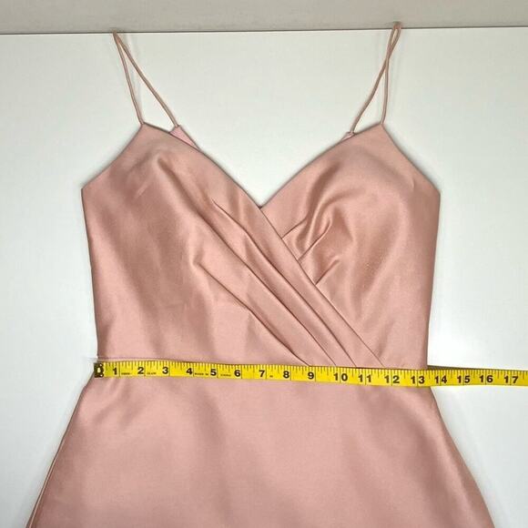 NWT | Alfred Sung | Sateen Twill Dress V-Neck w/ Pockets | Toasted Sugar | 2 - Picture 8 of 13